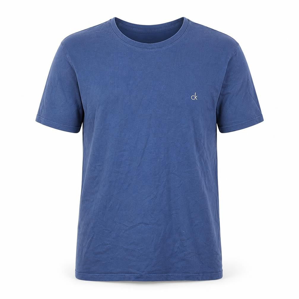 Mens UK Size L Calvin Klein Blue  Cotton T-Shirt
