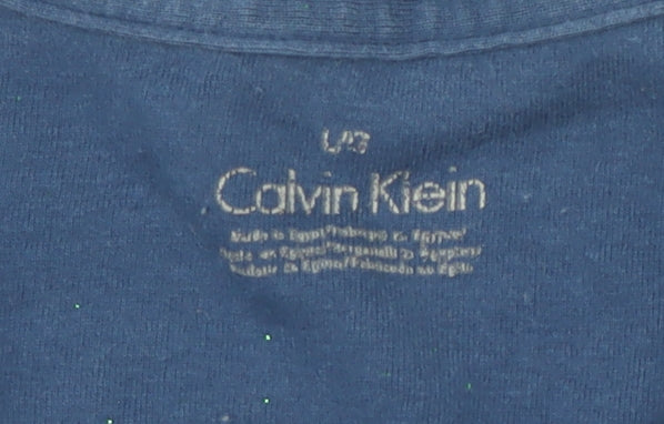 Calvin Klein Men's Blue Crew Neck T-Shirt L