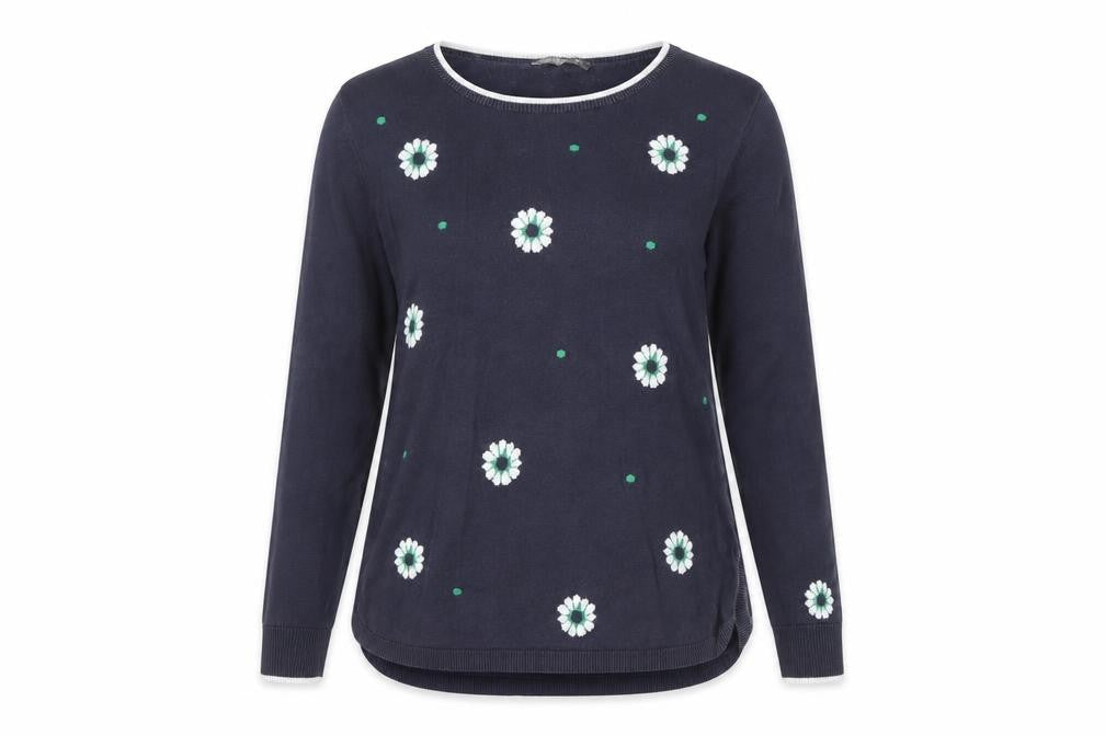 Womens UK 12 Regular Laura Ashley Blue Pullover