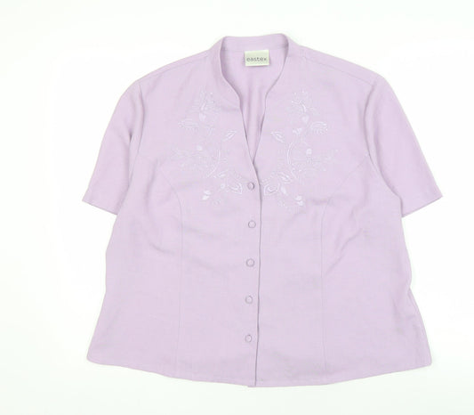 Eastex Women's Purple Blouse Size 18 Short Sleeve