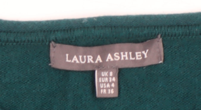 Laura Ashley Women's Green Pullover Jumper, Size 8