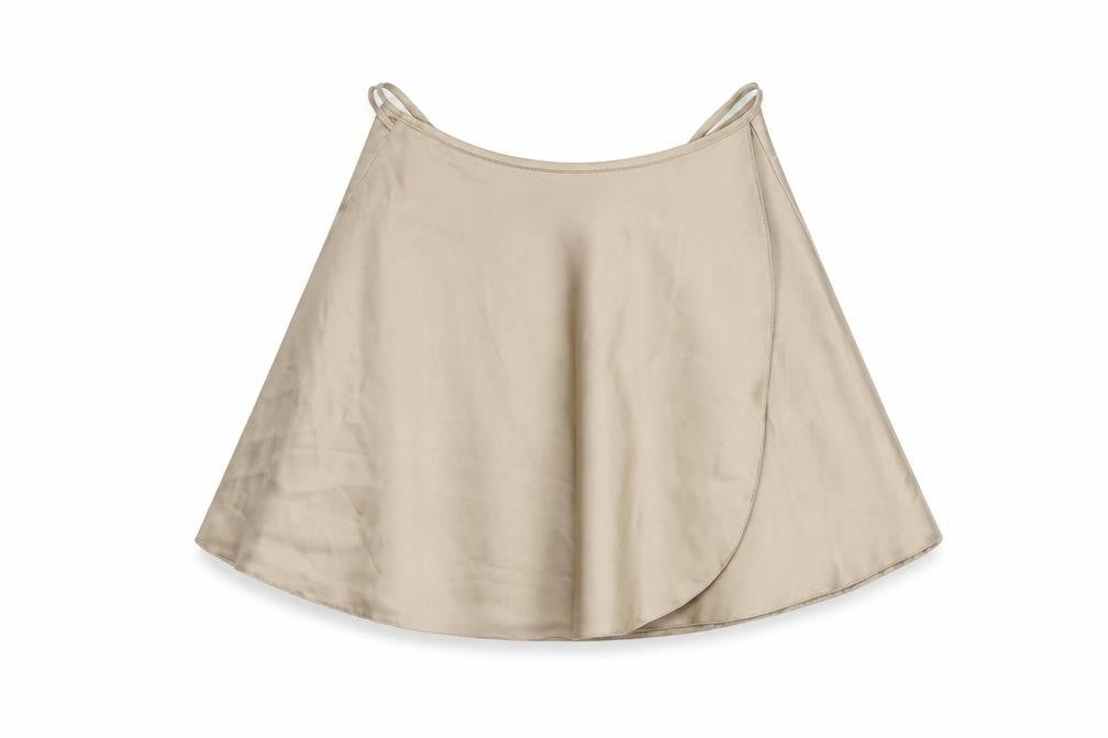 ASOS DESIGN Beige Wrap Skirt for Women, Size 12