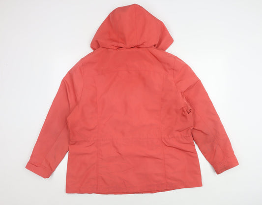 Marks and Spencer Women's Red Hooded Jacket Size 18