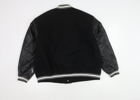 H&M Men's Black Varsity Jacket M Casual Wear