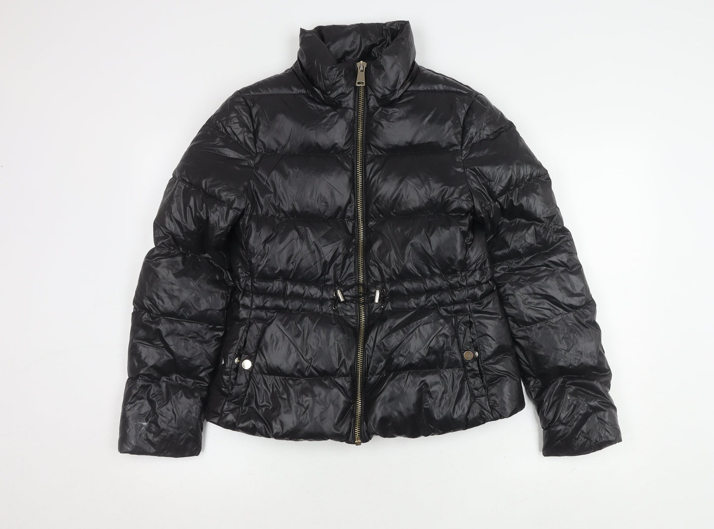Zara Women's Black Puffer Jacket Size S for Winter