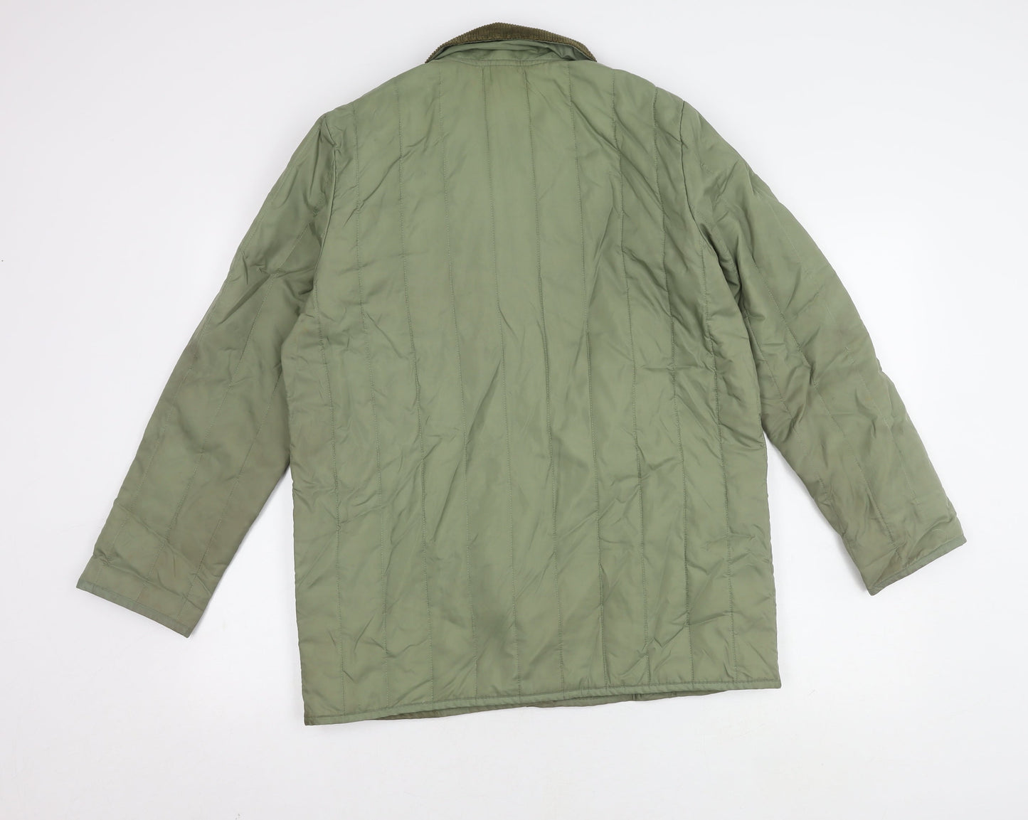 St Michael Women's Green Quilted Jacket Size 14
