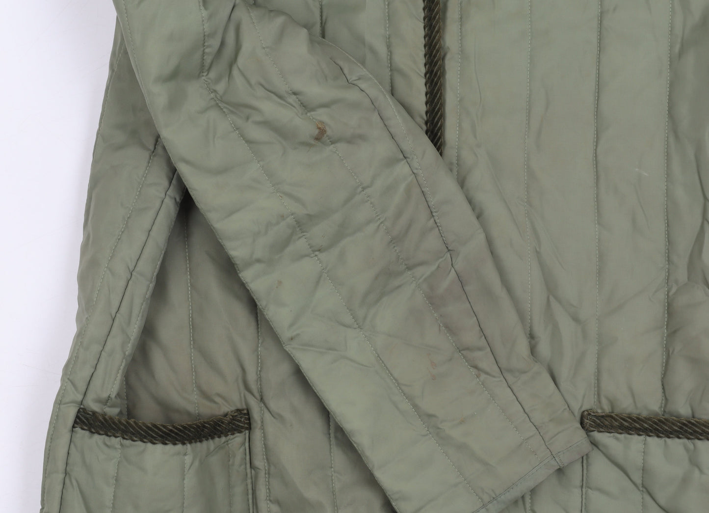 St Michael Women's Green Quilted Jacket Size 14