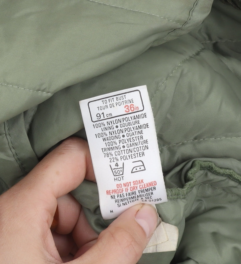St Michael Women's Green Quilted Jacket Size 14
