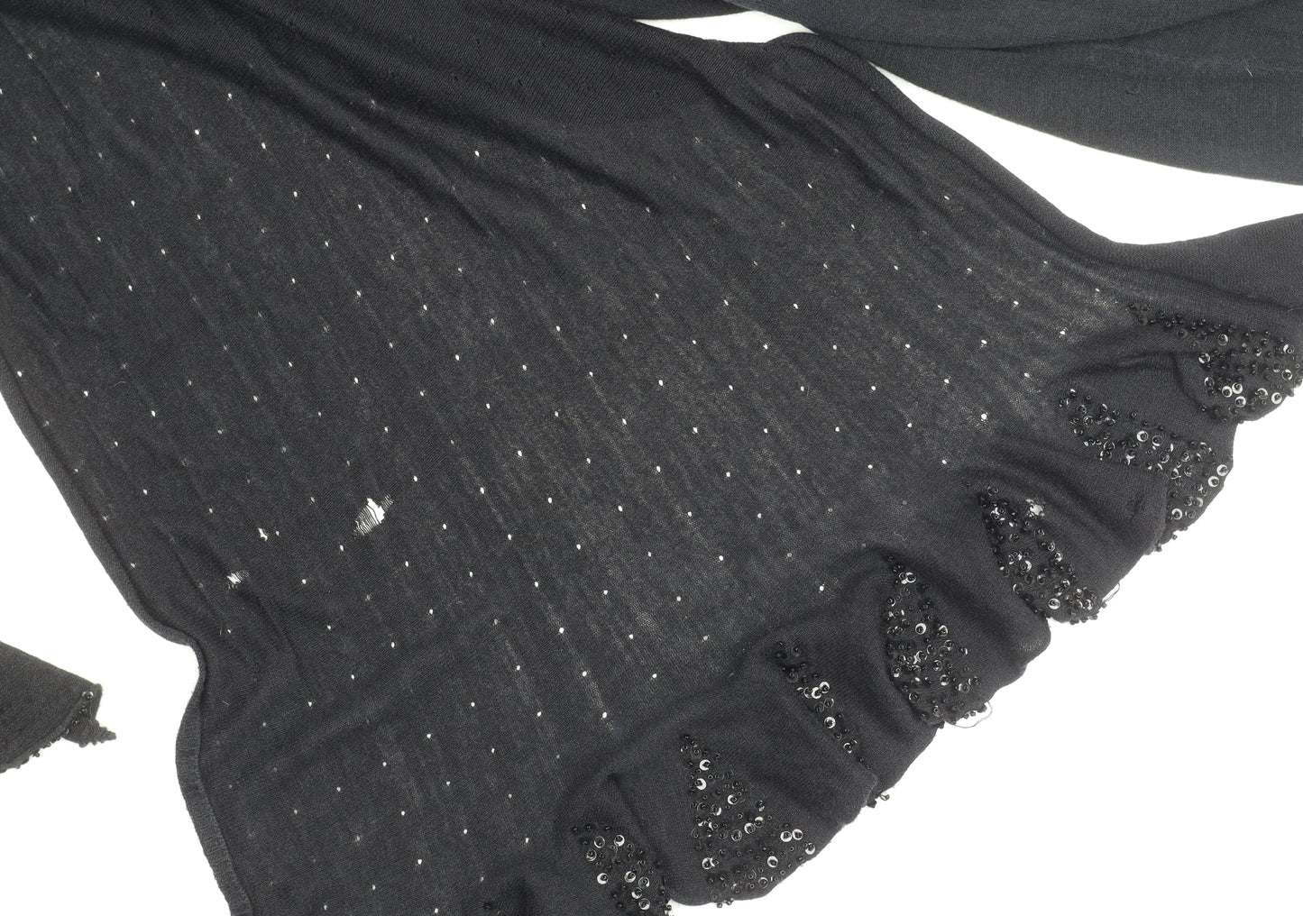 DKNY Women's Black Silk Wrap Cardigan, Size S