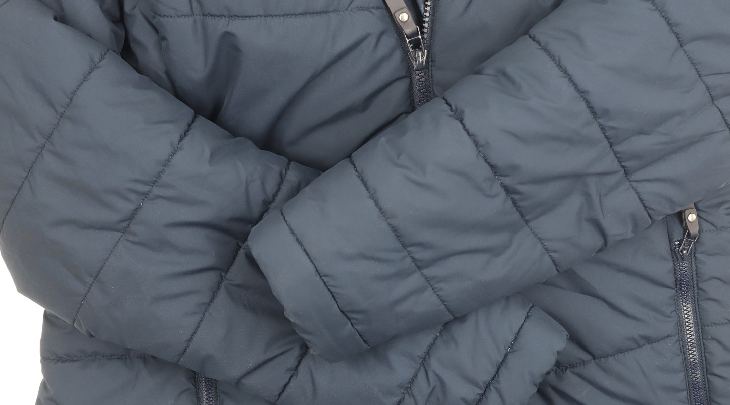 Jack Wolfskin Women's Blue Puffer Jacket M Hooded