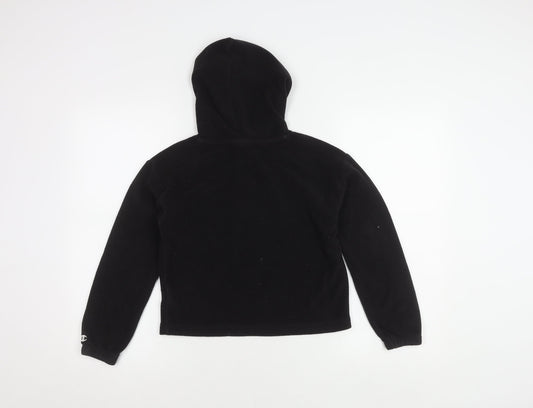 Champion Boys Black Hoodie, Size 9-10, Casual Fleece