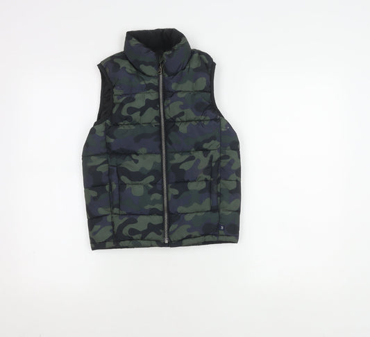 Gap Boys Camouflage Puffer Jacket, Green, Size 6-7, Winter