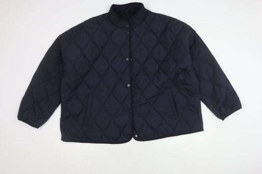 Golddigga Women's Blue Quilted Jacket Size 18