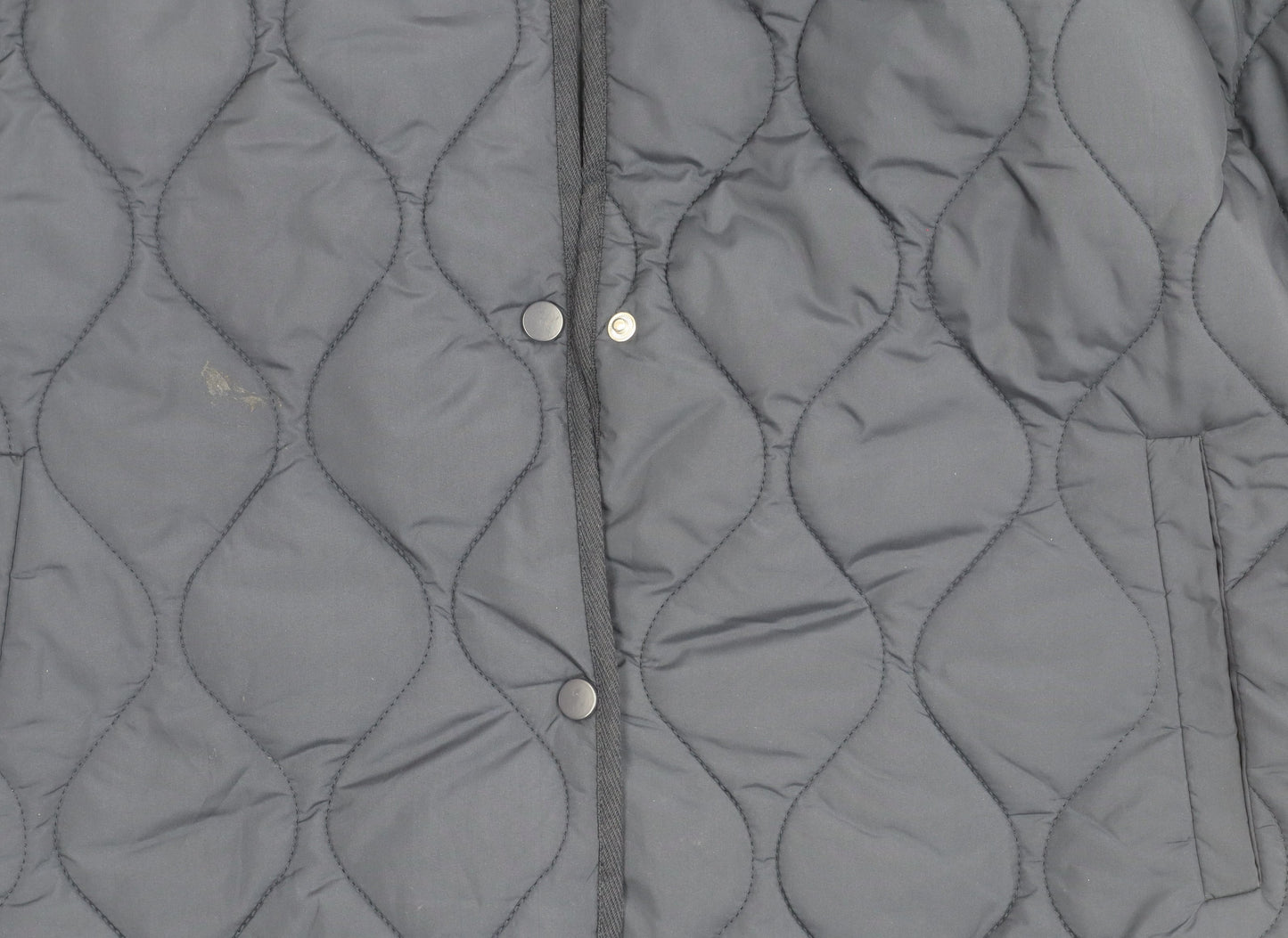 Golddigga Women's Blue Quilted Jacket Size 18