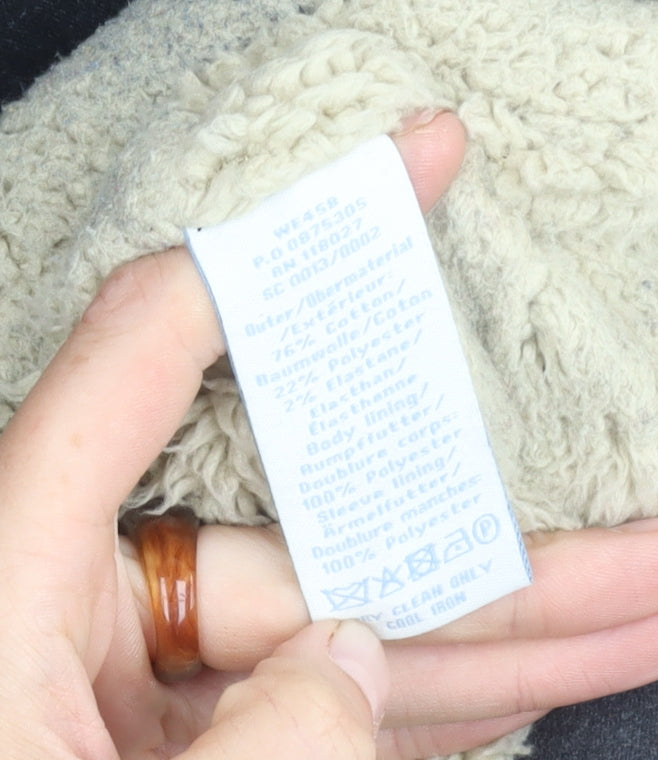 Boden Grey Hooded Toggle Coat Size 10 Women Casual