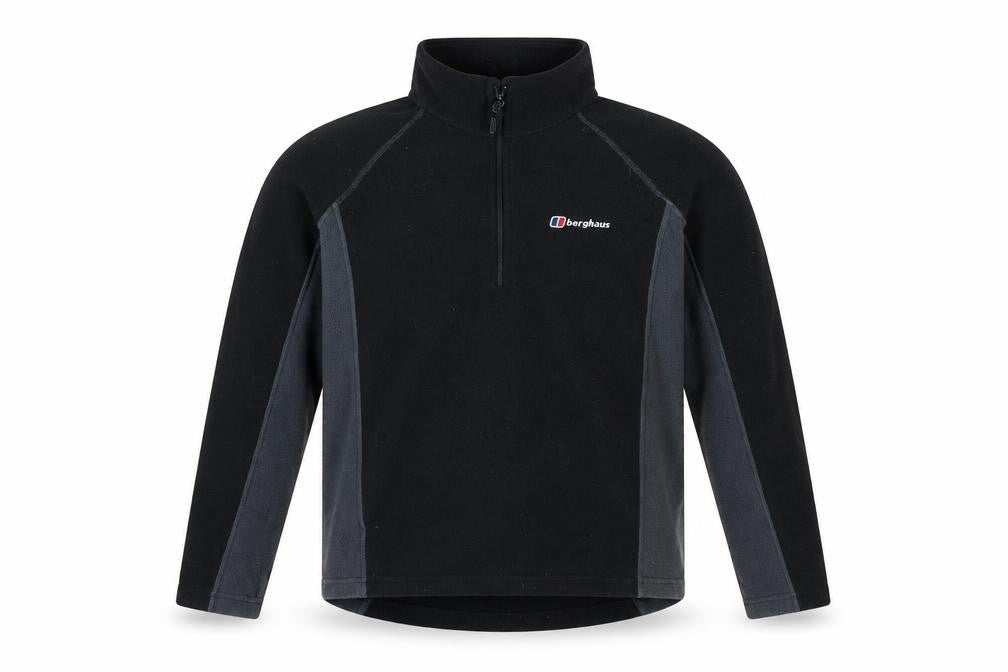 Front view of Berghaus boys’ black fleece hoodie m - outdoor and casual wear