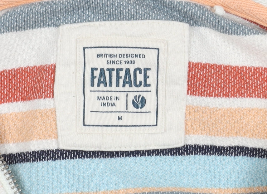 FatFace Women's Multicoloured Striped Hooded Jacket M