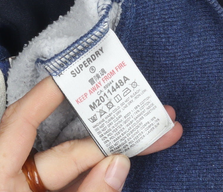 Superdry Men's Blue Hooded Jacket XL Basic Casual