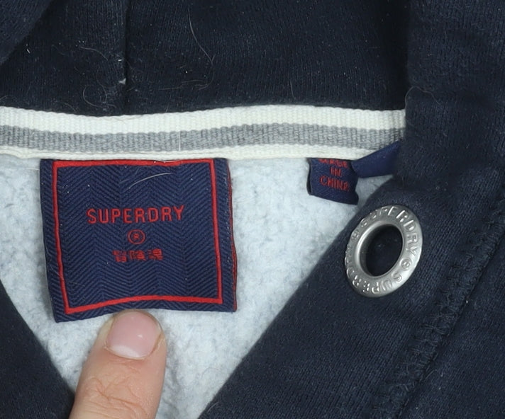 Superdry Men's Blue Hooded Jacket XL Basic Casual