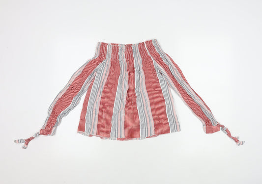 Nobody's Child Women's Striped Off Shoulder Top