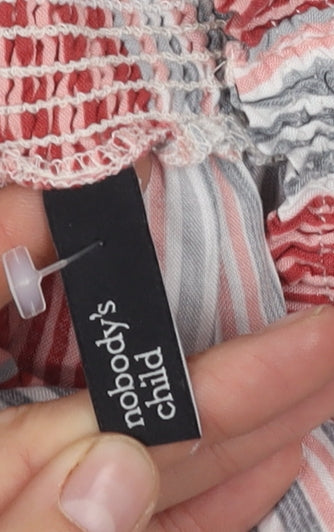 Nobody's Child Women's Striped Off Shoulder Top