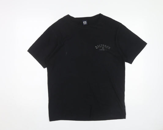 Saltrock Men's Black Graphic Print T-Shirt M
