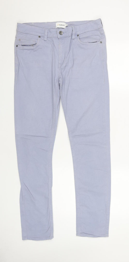 Farah Men's Blue Straight Jeans Size 32