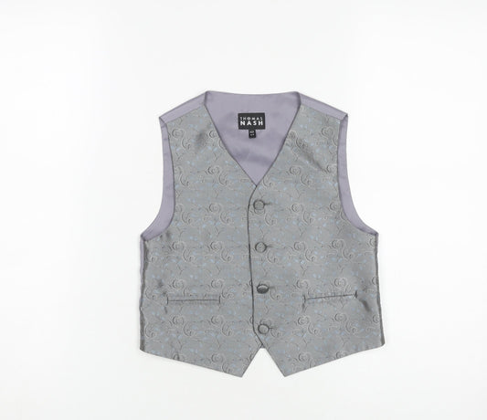 Thomas Nash Boys Grey Formal Waistcoat 5-6 Years Wedding Suit
