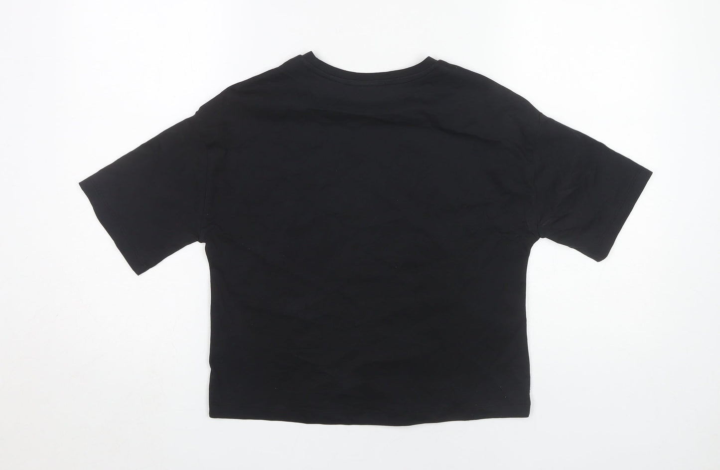 NBA Girls Black Basketball T-Shirt 11-12 Years Cropped Logo