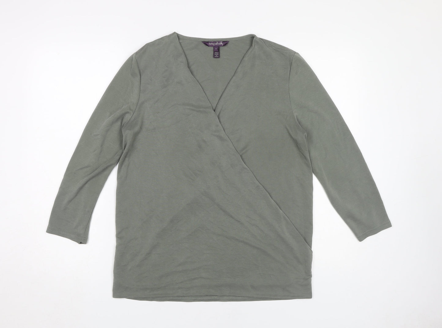 Long Tall Sally Women's Green Wrap Top - Size S
