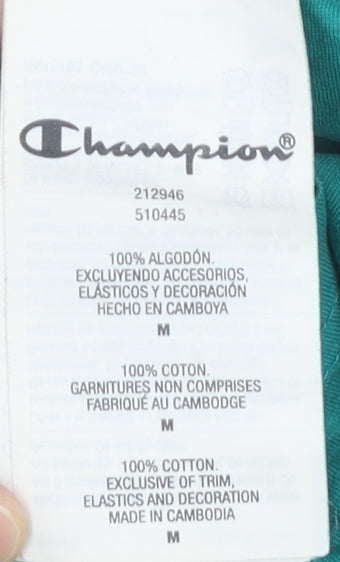 Champion Men's Green Cotton T-Shirt M