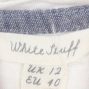 White Stuff Women's White Crochet Tank Top Size 12