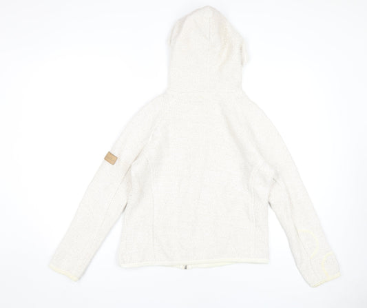 Weird Fish Women's Ivory Hooded Jacket Size S Casual Knit