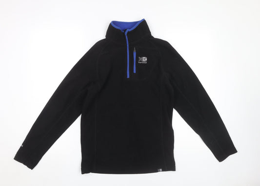 Karrimor Boys Black Fleece 1/2 Zip Sweatshirt, 13 Years