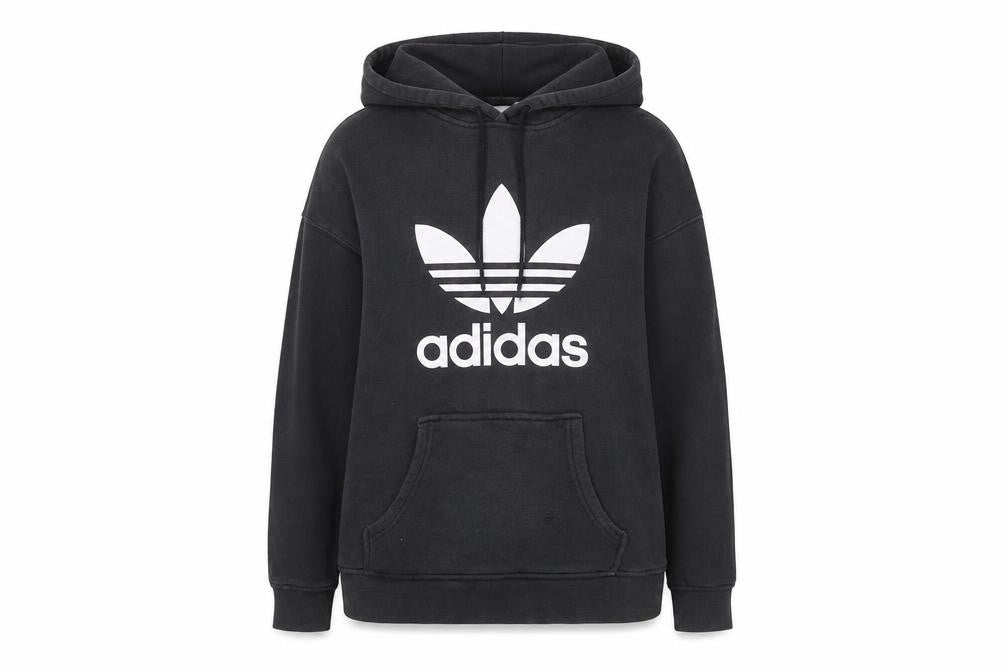 Womens UK XS Regular adidas Black Pullover Hoodie