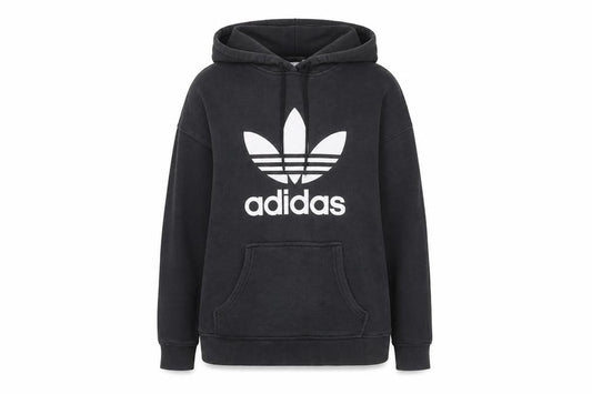 Womens UK XS Regular adidas Black Pullover Hoodie