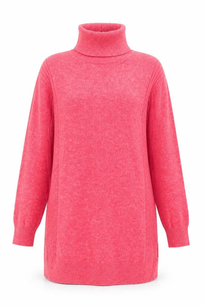 Marks and Spencer Women's Pink High Neck Pullover Jumper S