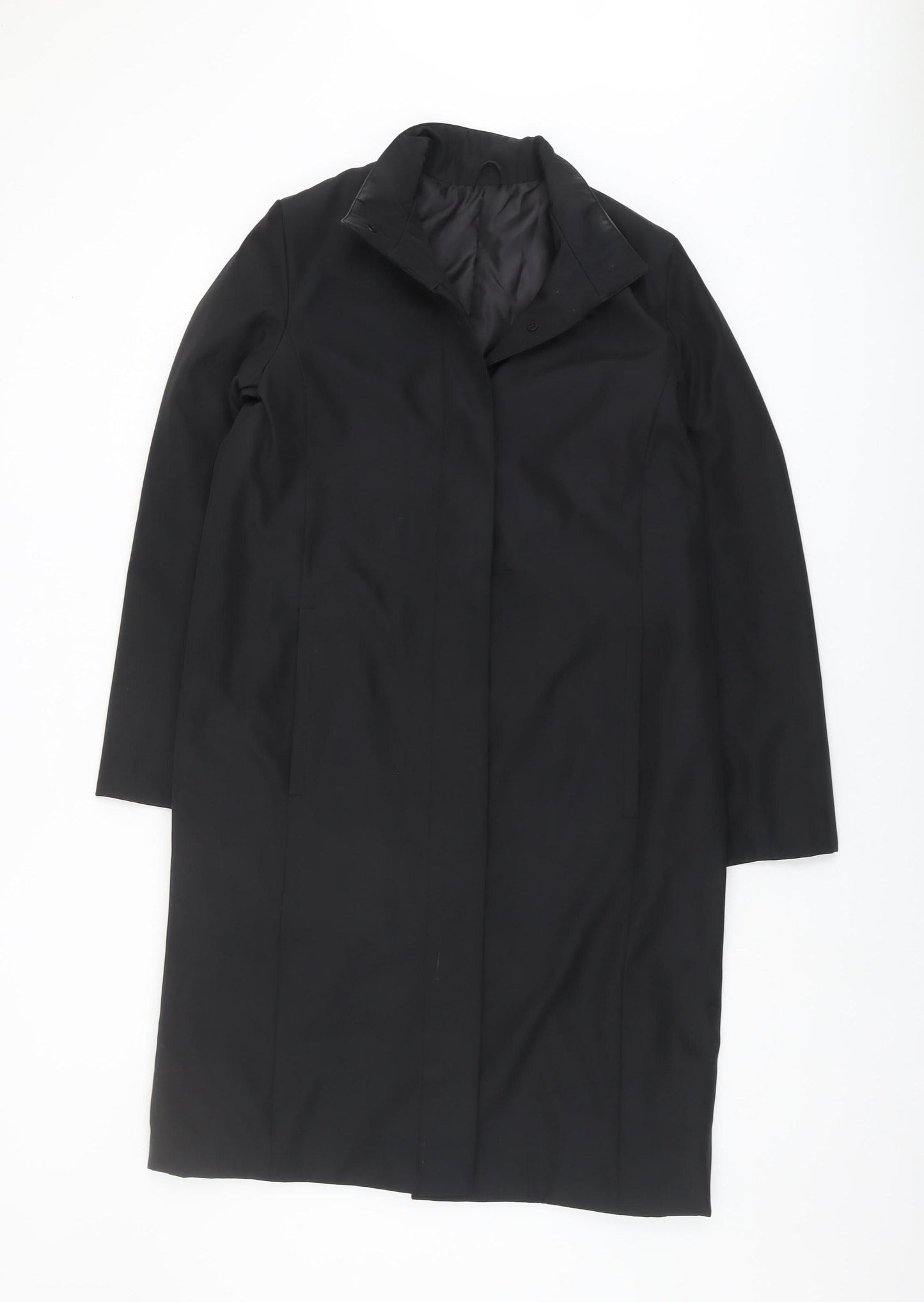 BHS Women's Black Overcoat Size 12 Regular Fit