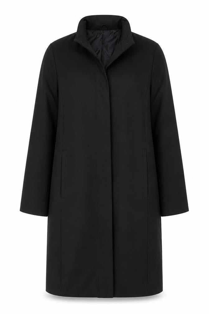 BHS Women's Black Overcoat Size 12 Regular Fit
