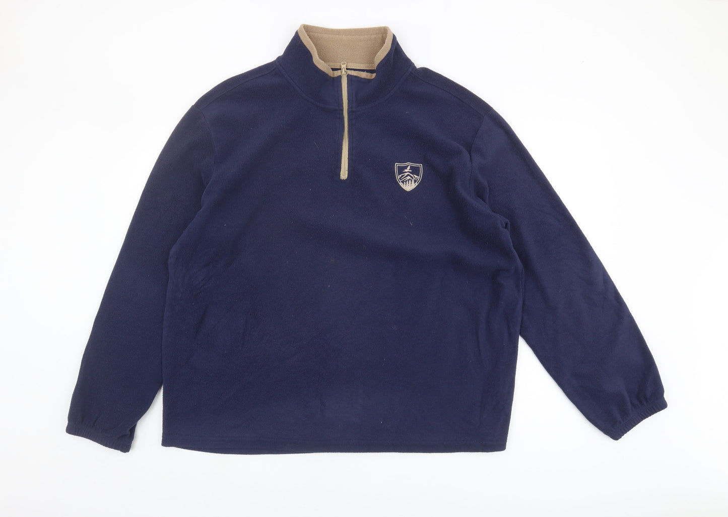 Atlas For Men Blue XL Men's 1/4 Zip Fleece Sweatshirt