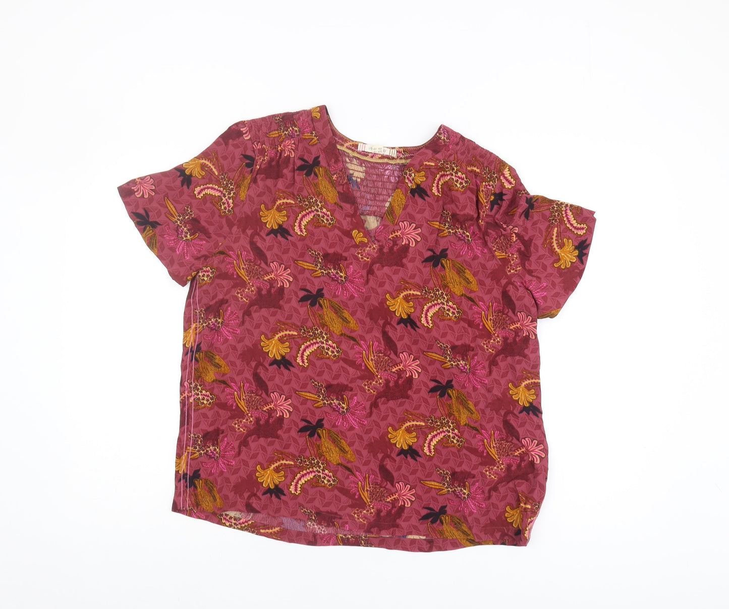 White Stuff Women's Multicoloured Floral Top, Size 10