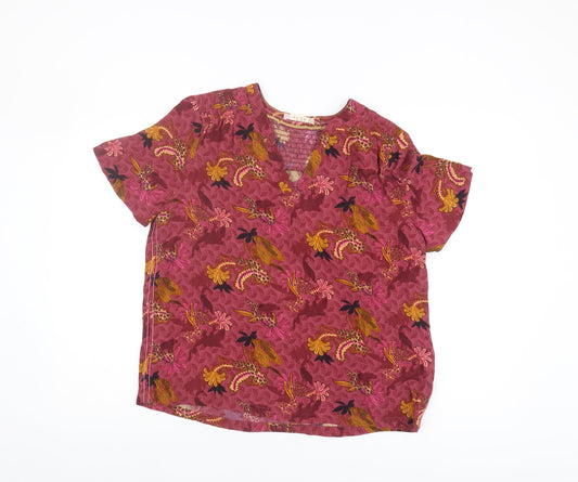 White Stuff Women's Multicoloured Floral Top, Size 10