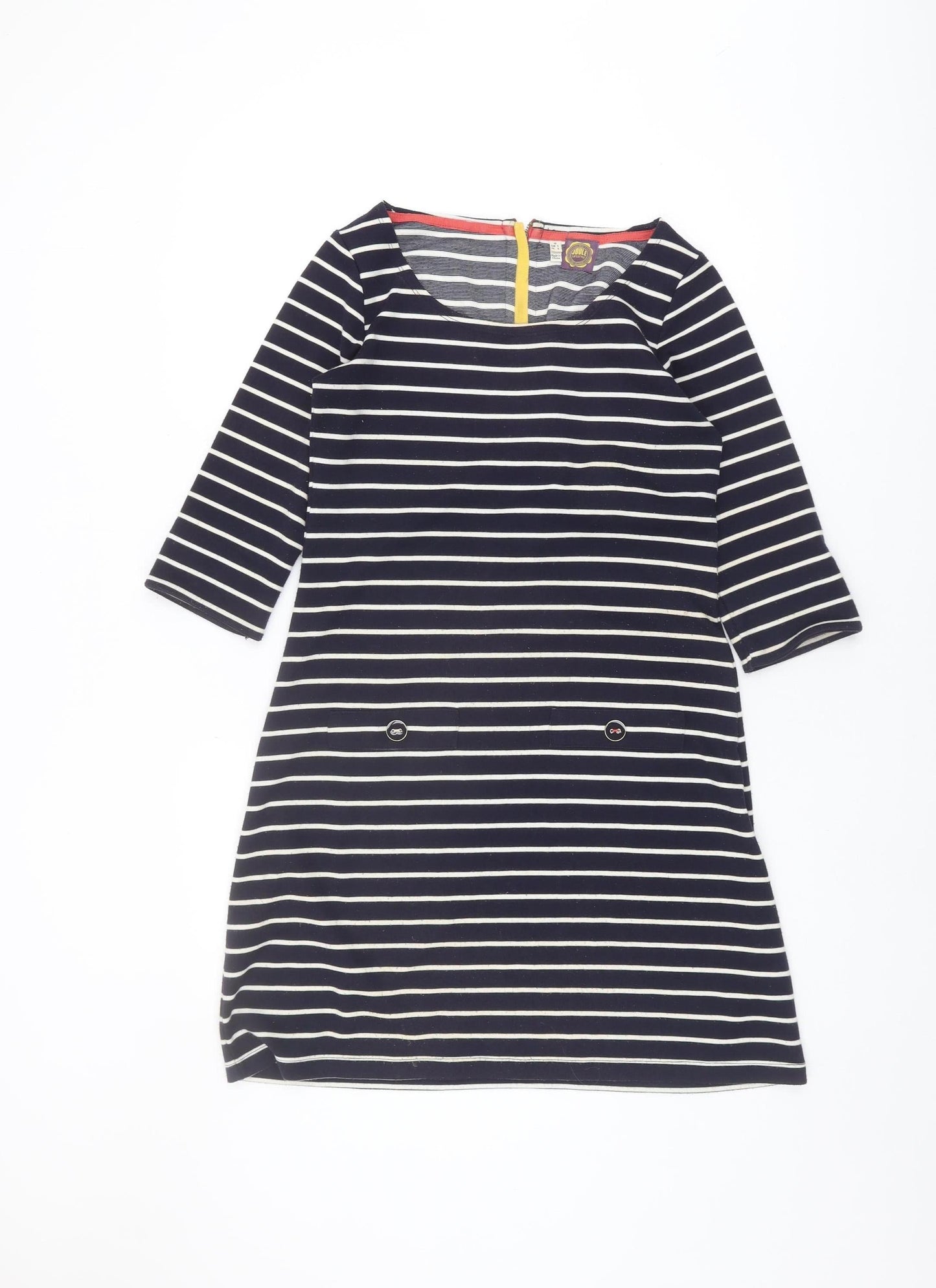 Joules Women's Navy Striped Shift Dress Size 10