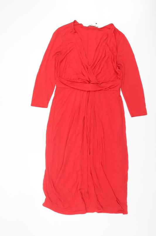 Boden Women's Red Long Sleeve Dress L