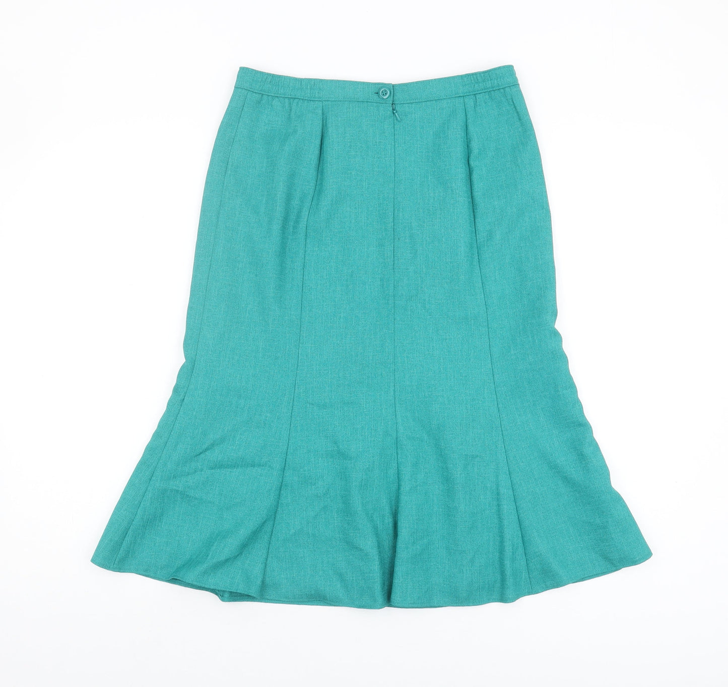 EWM Women's Green Flare Midi Skirt Size 12