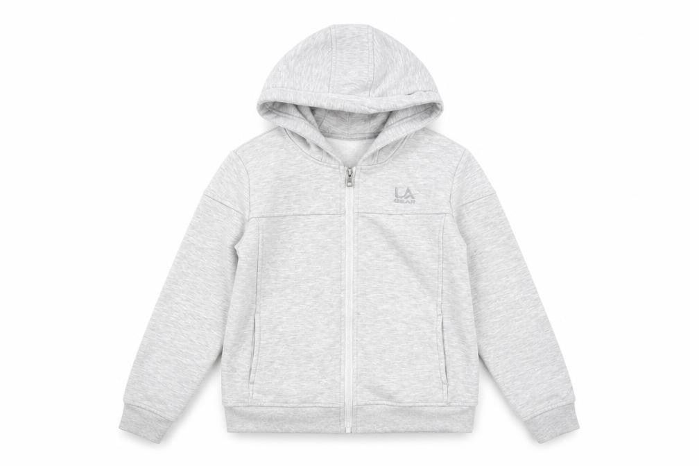 LA Gear Girls Grey Full Zip Hoodie 9-10 Years