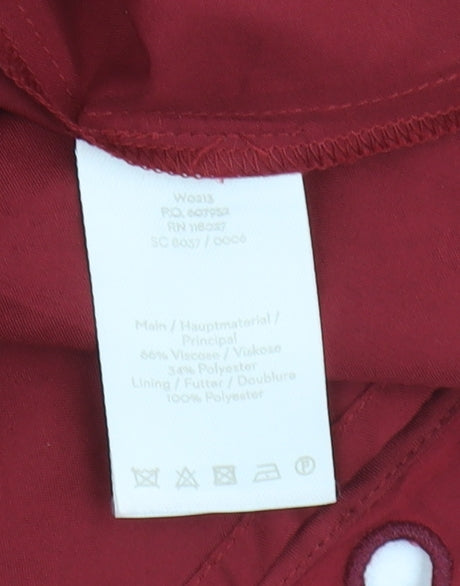 Boden Women's Red Knee Length Shift Dress Size 8