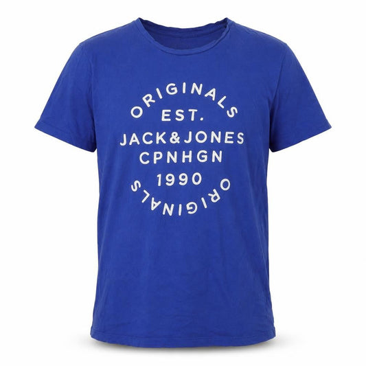 Mens UK Size L JACK & JONES Blue  Cotton T-Shirt