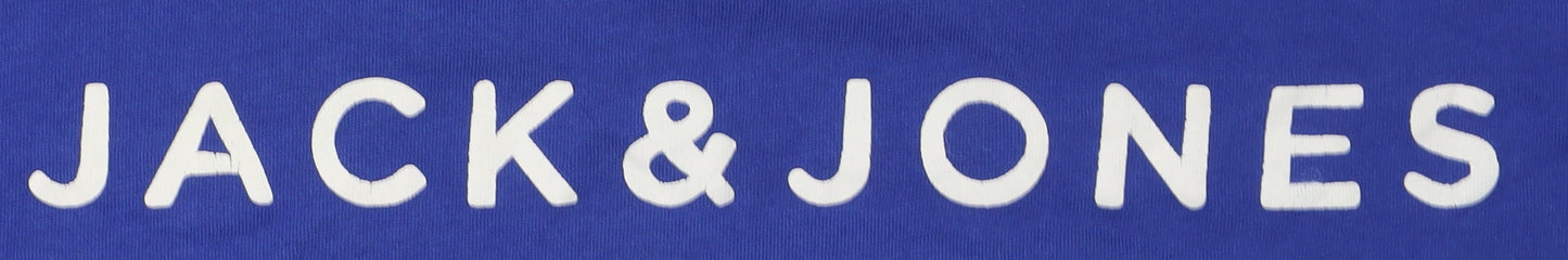 Jack & Jones Men's Blue Graphic Print T-Shirt L