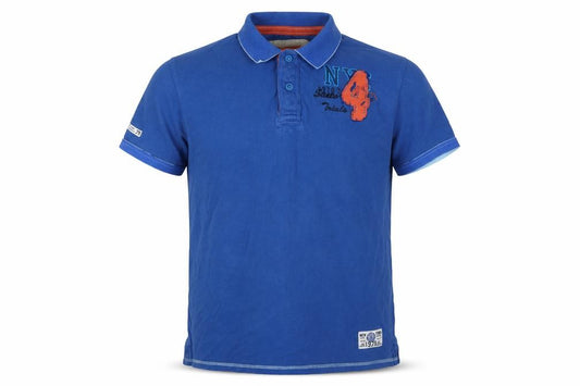 Red Herring Men's Blue Polo Shirt Size L Casual Graphic